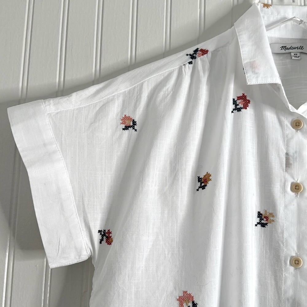 Madewell Pocket Shirt in Cross-Stitch Floral - Picture 5 of 8